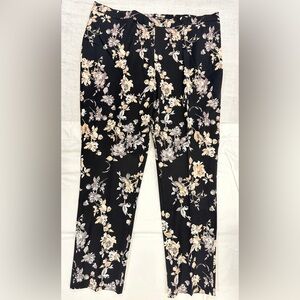 Isaac Mizrahi 20W Black Floral Pants